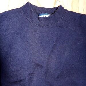 Vintage Discus Athletic Blank Crewneck Sweatshirt Navy Blue
